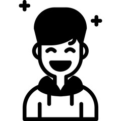 son kid child boy user avatar man glyph icon