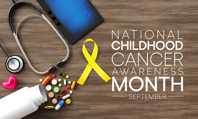 Childhood Cancer awareness month (CCAM) is observed every year in September to recognize the children and families affected by cancers. 3D Rendering