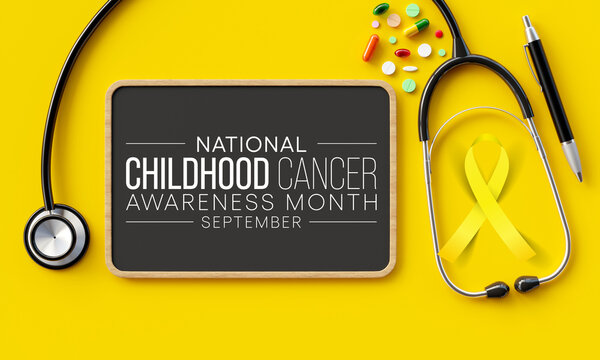 Childhood Cancer awareness month (CCAM) is observed every year in September to recognize the children and families affected by cancers. 3D Rendering - Powered by Adobe