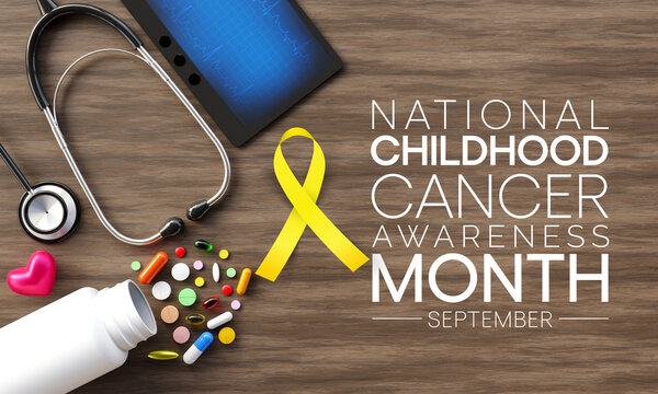 Childhood Cancer awareness month (CCAM) is observed every year in September to recognize the children and families affected by cancers. 3D Rendering