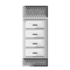 Drawer pixel art. Vector illustration.