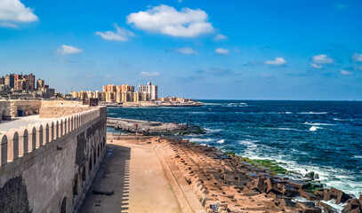 Obraz premium Morning view at Alexandria coast Egypt