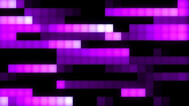 Data mining moving, abstract squares background. Motion. Colorful blurred retro pattern with rows of intermittently flowing squares.