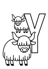 abc alphabet illustration with animals 