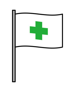 recommend clip art: 緑十字の旗