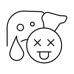 toxicity drop, line editable icon