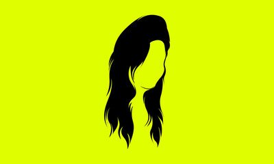 Hair silhouette vector 