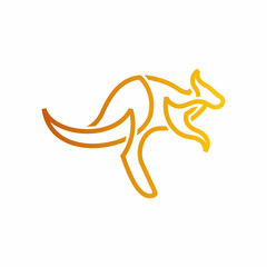 Kangaroo, animal line icon. linear style sign for mobile concept and web design. Wallaby kangaroo outline vector icon. Symbol, logo illustration. Vector graphics