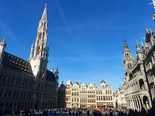Deurstickers Brussels, May 2019: Visit to the beautiful city of Brussels, capital of Belgium  © Dimitri