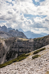 Mountain trail Tre Cime di Lavaredo in Dolomites