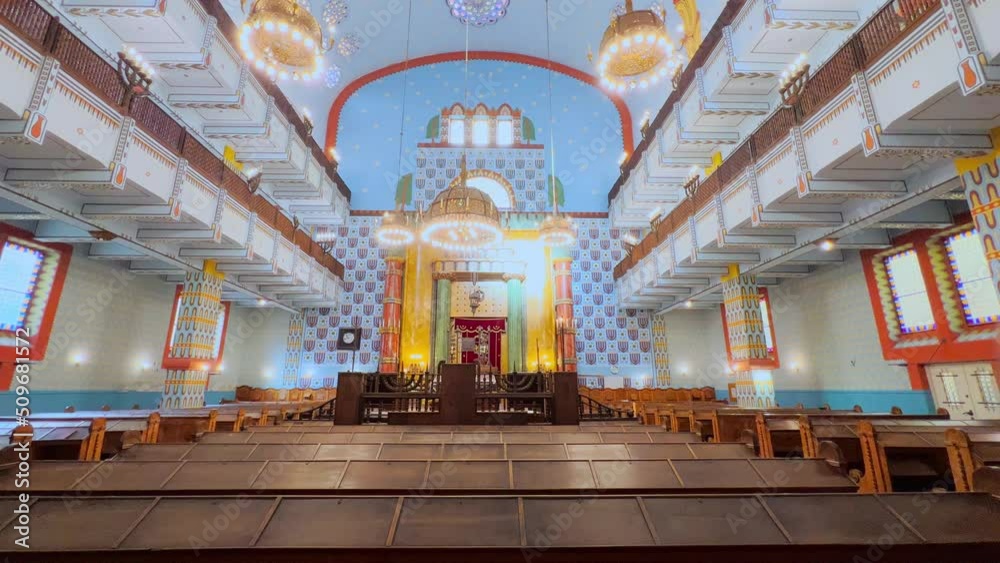 Canvas Prints Vertical panorama of Kazinczy Street Synagogue, Budapest, Hungary