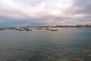 Morning view at Alexandria coast Egypt