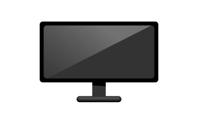 Monitor. Vector clipart isolated on white background.