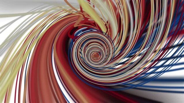 Fantastic video animation with stripe wave object in slow motion, 4096x2304 loop 4K