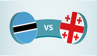 Botswana versus Georgia, team sports competition concept.