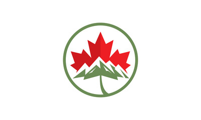 Maple leaf logo. Canadian Flag logo