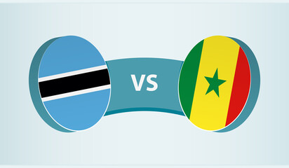 Botswana versus Senegal, team sports competition concept.
