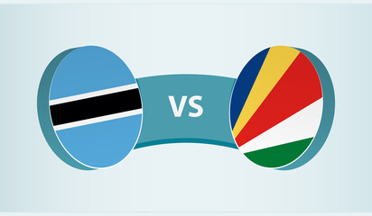 Botswana versus Seychelles, team sports competition concept.