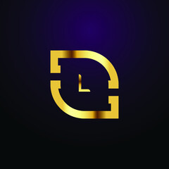 Premium luxury Vector elegant gold and  font Letter L Template for company logo with monogram element 3d Design