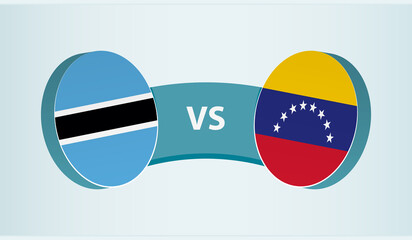 Botswana versus Venezuela, team sports competition concept.