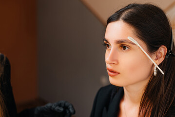 Eyebrow waxing. Women's eyebrow care