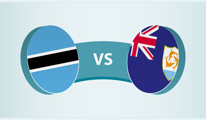 Botswana versus Anguilla, team sports competition concept.