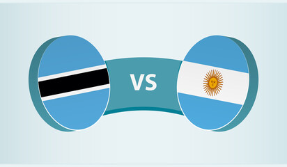 Botswana versus Argentina, team sports competition concept.