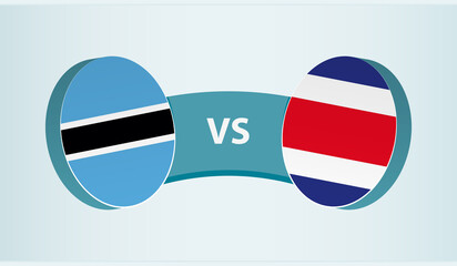 Botswana versus Costa Rica, team sports competition concept.
