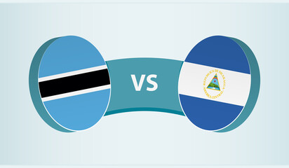 Botswana versus Nicaragua, team sports competition concept.