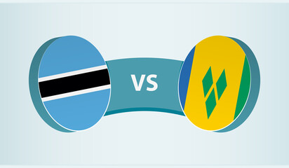 Botswana versus Saint Vincent and the Grenadines, team sports competition concept.