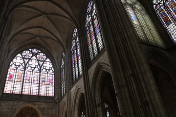 La basilique Saint Urbain, de style gothique, intérieur de la basilique, ville de Troyes, département de l'Aube, france