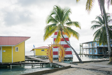Fototapeta premium Hotel en Isla Carenero, Bocas del Toro