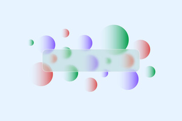 blurred background with gradient circles, empty space for text