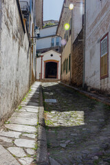 Vista da rua em cidade antiga