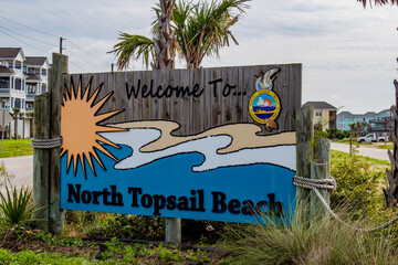 Welcome to North Topsail Beach sign