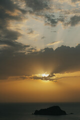 sunset over the sea