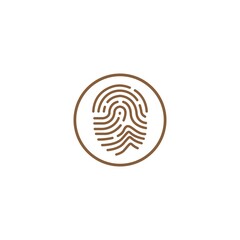 Fototapeta na wymiar fingerprint logo