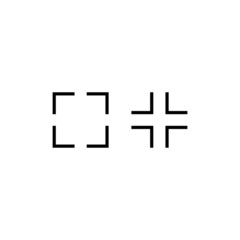 full screen mode icon and zoom out