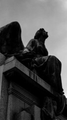 recoleta cemetery black and white sculpture catholic silhouette Buenos Aires, Argentina