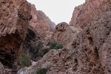 Strange stones and rocks formations in the nature of Jazra valley - Dead Sea - Jordan