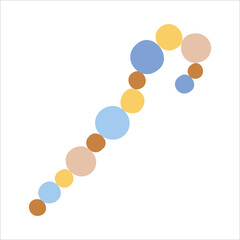 Multicolored beads made of balls for development of children's motor skills