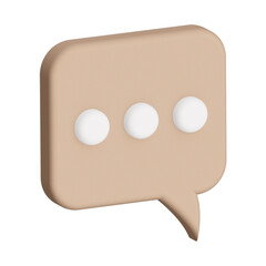 3D - rendering  speech bubble design isolated 3d  icons, isolated on white background. 3D Chat icon design.Trendy and modern vector in 3d style.