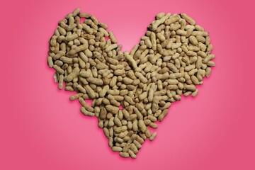 heart made of beans