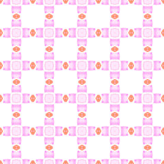 Organic tile. Orange splendid boho chic summer