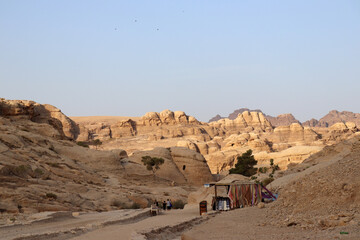 Plakat Petra city in Jordan (Nabateans city) rocks and landmarks