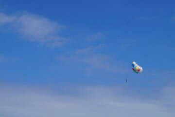 paragliding in the sky