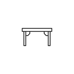 Furniture concept. Vector sign in flat style and editable stroke. Perfect for stores, shops, banners, web sites. Line icon of table