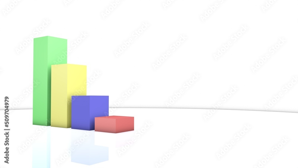 Poster graph columns. financial report. business. 3d rendering.