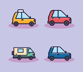 Naklejka premium set of vehicle transport