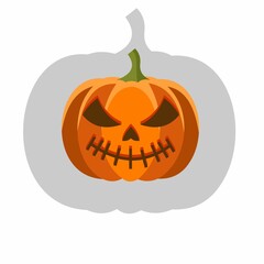 Pumpkin for halloween all saints day Vector illustration